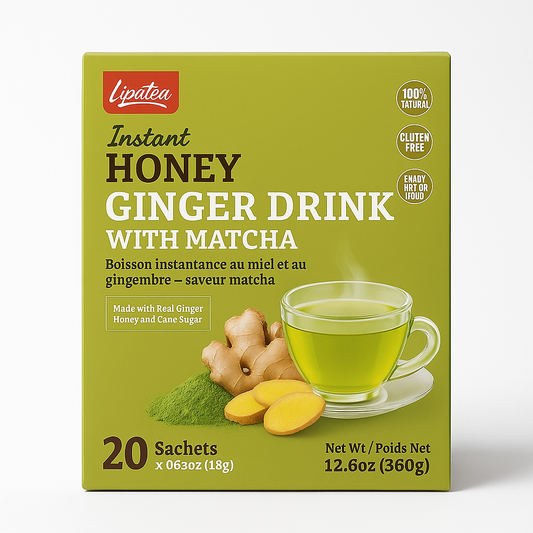 مشروب ماتشا بالزنجبيل والعسل - 20 كيس للتنحيف والطاقة
